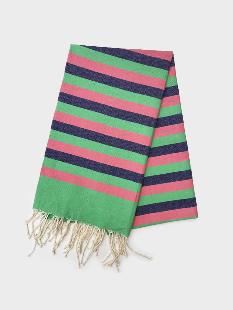 Alaplaya | Prosop de plajă Foutamania Green/Pink/Navy