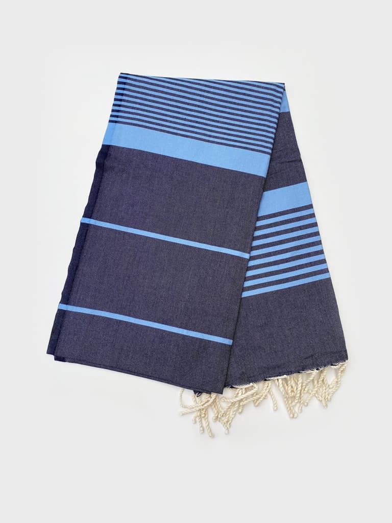 Alaplaya | Prosop de plajă Foutamania Sky Blue/Navy Blue