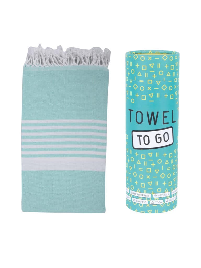 Alaplaya | Prosop de plajă Towel to Go Madagaskar Mint/White