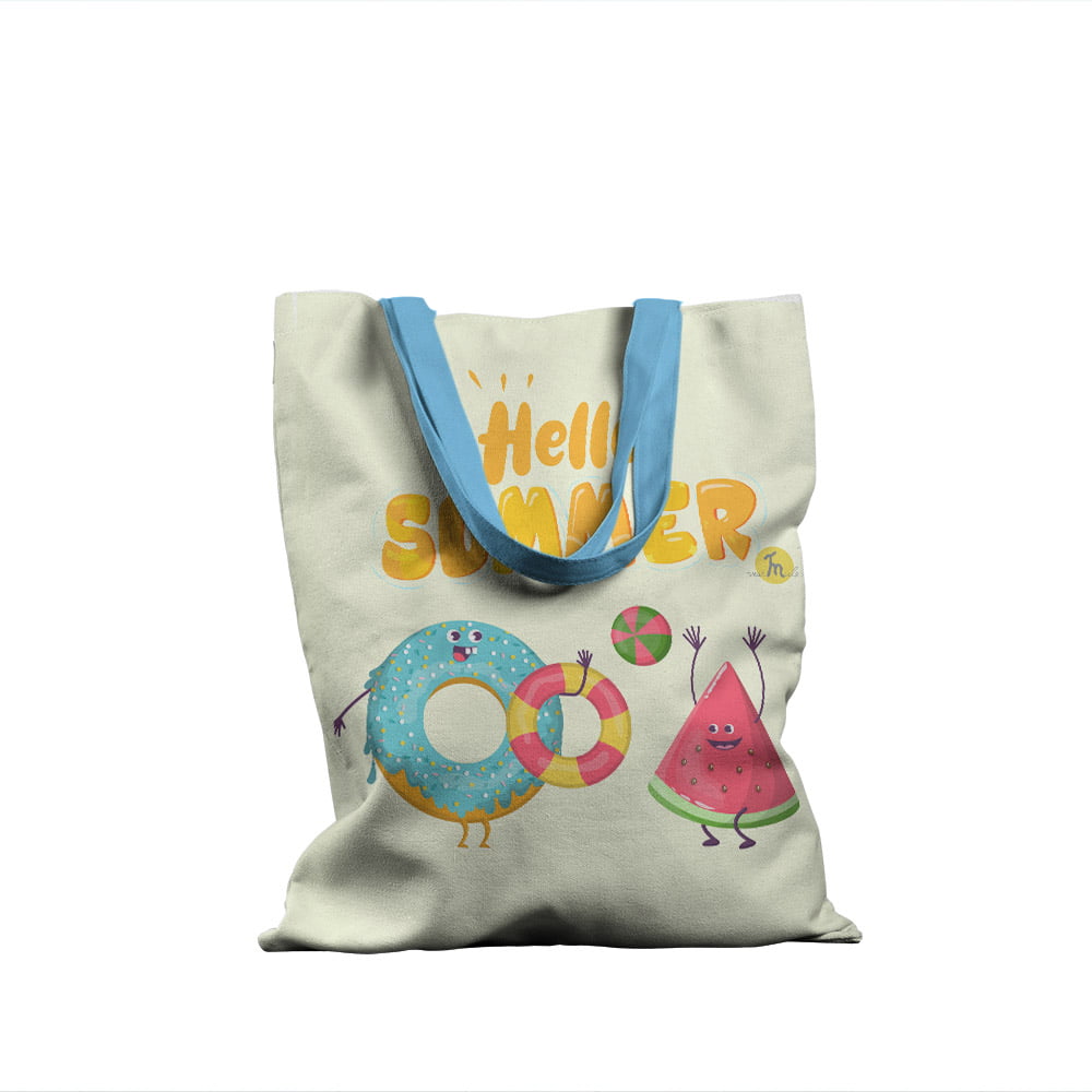 Alaplaya | Geantă de plajă MuleWear Hello Summer Gogoașă și Pepene Roșu