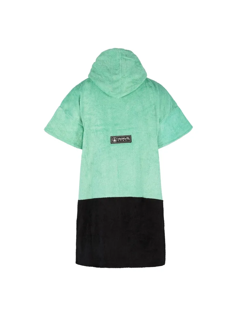 Poncho plaja dama colorat, pentru plaja, scuba sau surfing, culoare verde cu negru