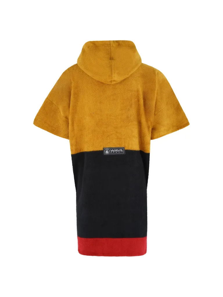 Poncho plaja dama colorat, pentru plaja, scuba sau surfing, culoare maro, negru si rosu