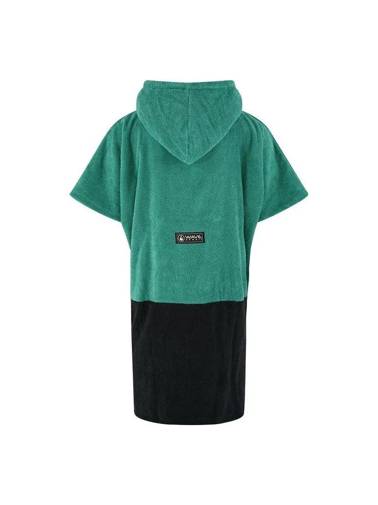Poncho barbati colorat, pentru plaja, scuba sau surfing, verde cu negru