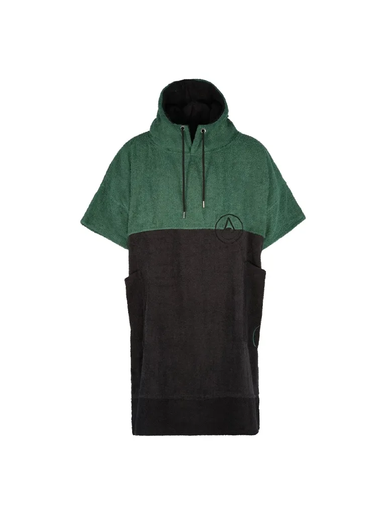 Poncho plaja dama colorat, pentru plaja, scuba sau surfing, culoare verde si negru