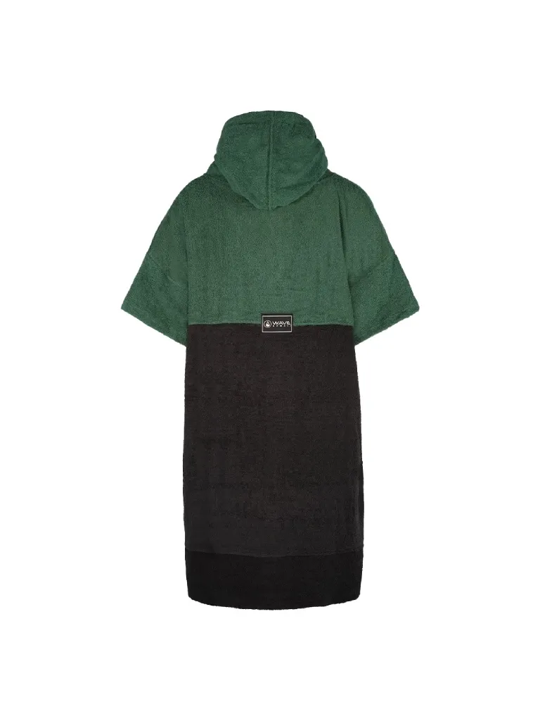 Poncho plaja dama colorat, pentru plaja, scuba sau surfing, culoare verde si negru