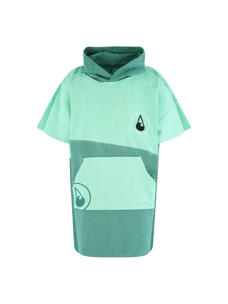 Poncho plaja dama colorat, pentru plaja, scuba sau surfing, culoare verde deschis si verde inchis