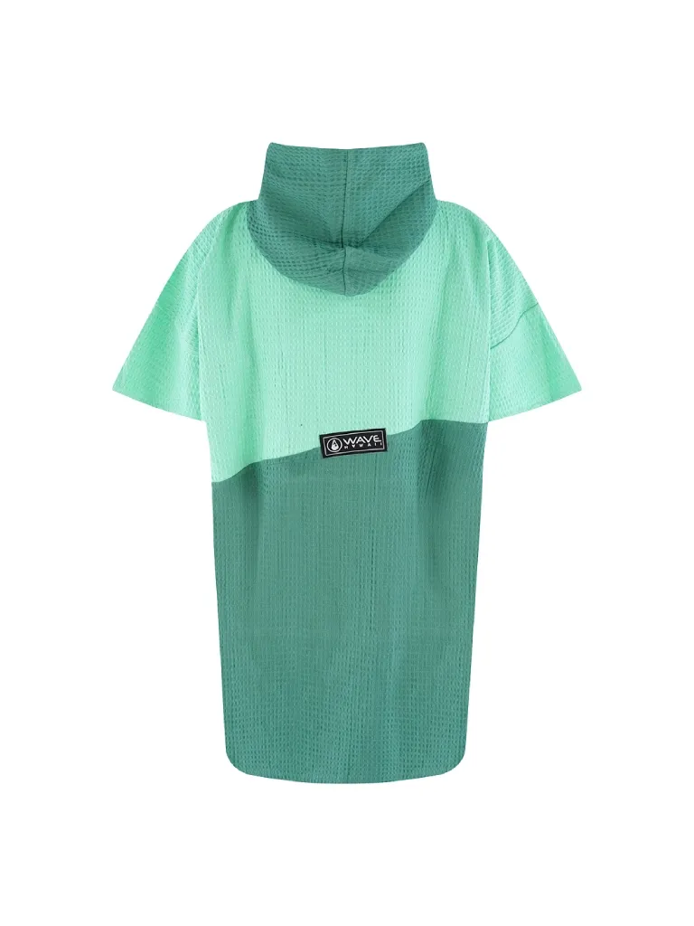 Poncho plaja dama colorat, pentru plaja, scuba sau surfing, culoare verde deschis si verde inchis