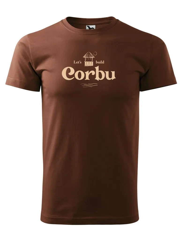 Tricou Let's Build Corbu | Ciocolatiu