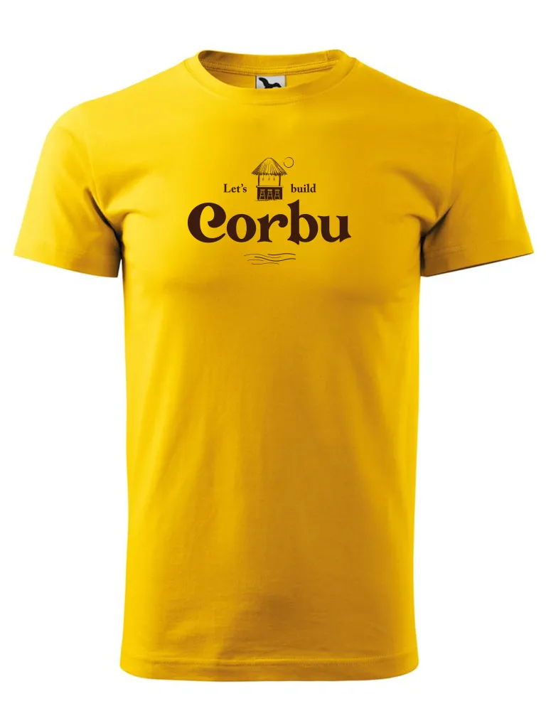 Tricou Let's Build Corbu | Galben
