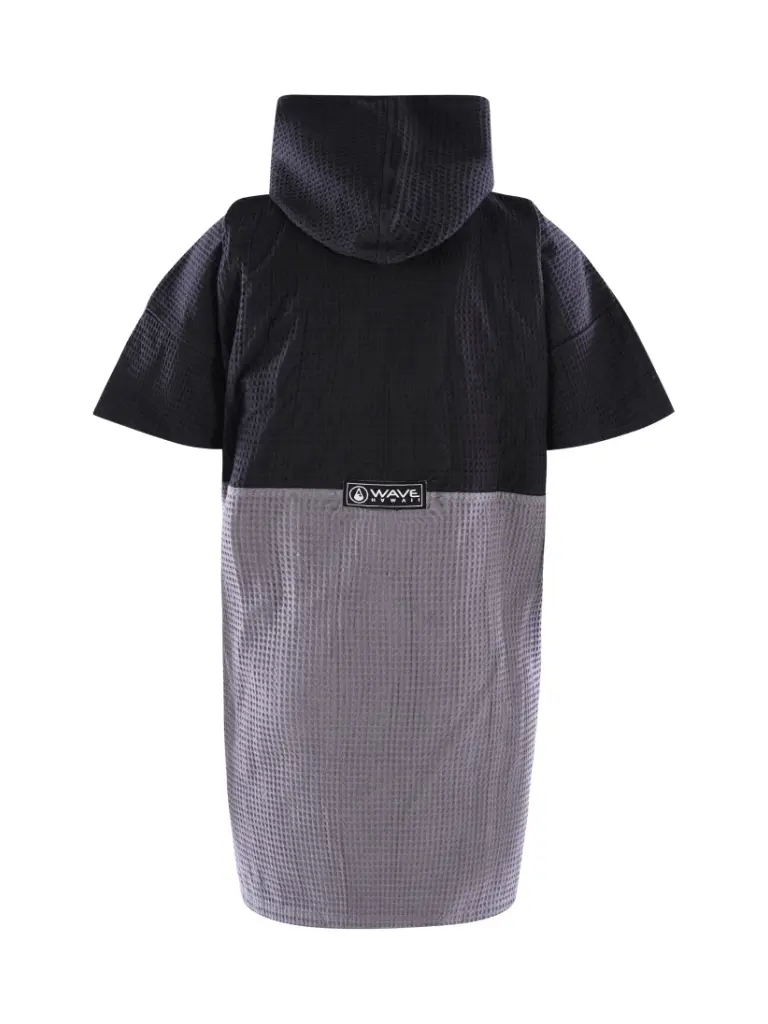 poncho plaja dama, culoare negru/gri